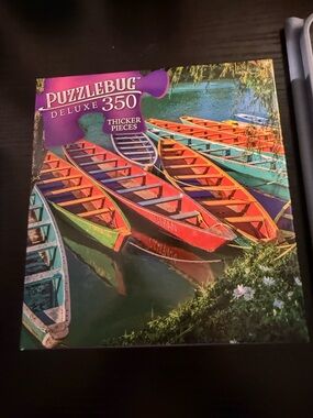 Puzzlebug Deluxe 350 Jigsaw Puzzle - Colorful Canoes